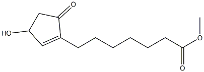 3-Hydroxy-5-oxo-1-cyclopentene-1-heptanoic acid methyl ester Struktur