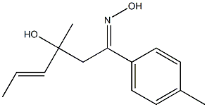 (1Z)-1-(4-Methylphenyl)-3-hydroxy-3-methyl-4-hexen-1-one oxime Struktur