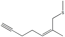 (Z)-6-Methyl-7-(methylthio)-5-hepten-1-yne Struktur