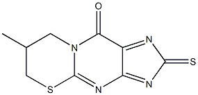 7-Methyl-2-thioxo-7,8-dihydro-6H-[1,3]thiazino[3,2-a]purin-10(2H)-one Struktur