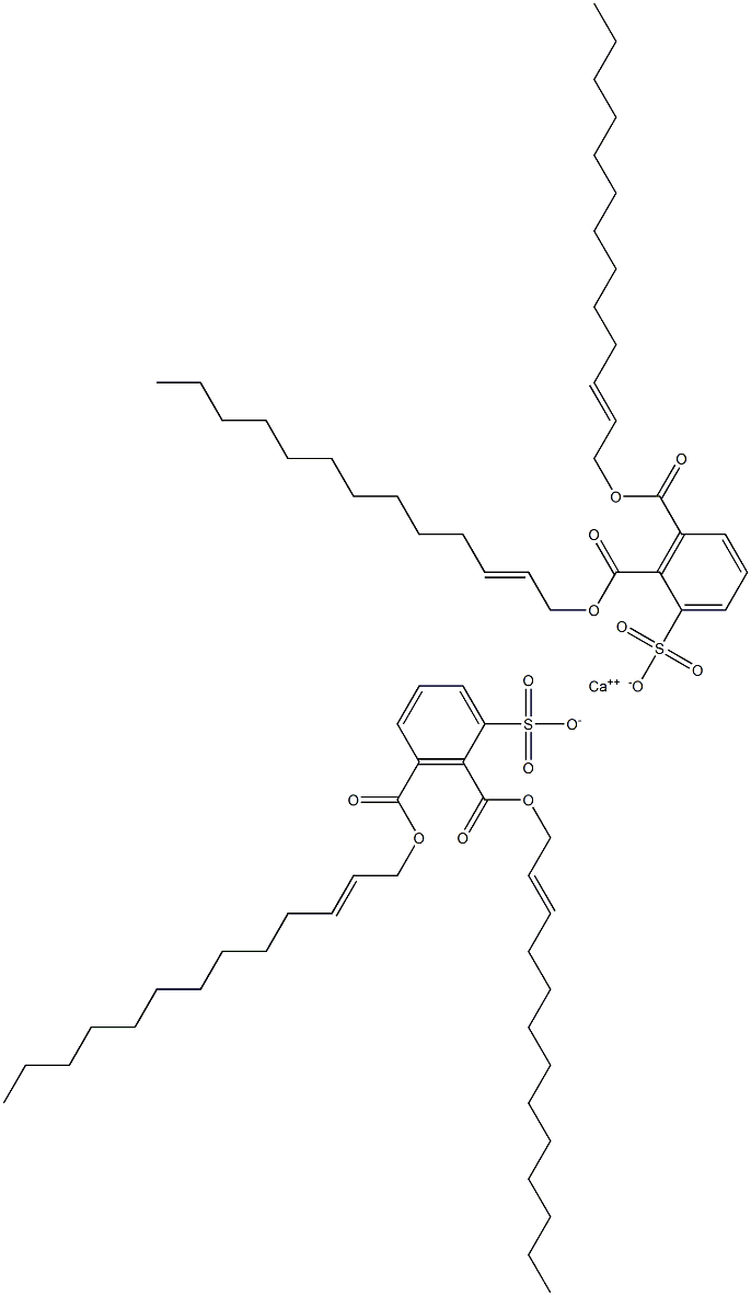 Bis[2,3-di(2-tridecenyloxycarbonyl)benzenesulfonic acid]calcium salt Struktur