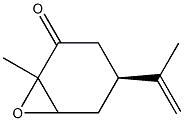 (4S)-1-Methyl-4-isopropenyl-7-oxabicyclo[4.1.0]heptane-2-one Struktur