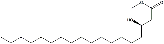 [R,(-)]-3-Hydroxystearic acid methyl ester Struktur