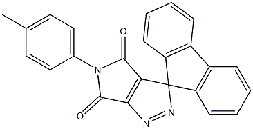 5'-(4-Methylphenyl)spiro[9H-fluorene-9,3'-[5H]pyrrolo[3,4-c]pyrazole]-4',6'-dione Struktur