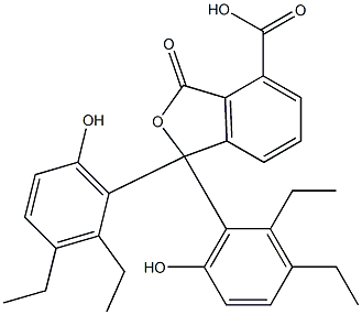 1,1-Bis(2,3-diethyl-6-hydroxyphenyl)-1,3-dihydro-3-oxoisobenzofuran-4-carboxylic acid Struktur