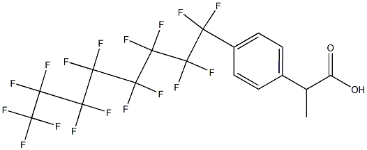 2-[4-(Heptadecafluorooctyl)phenyl]propanoic acid Struktur