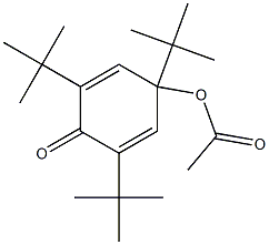 2,4,6-Tri-tert-butyl-4-acetoxy-2,5-cyclohexadiene-1-one Struktur