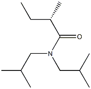 [S,(+)]-N,N-Diisobutyl-2-methylbutyramide Struktur