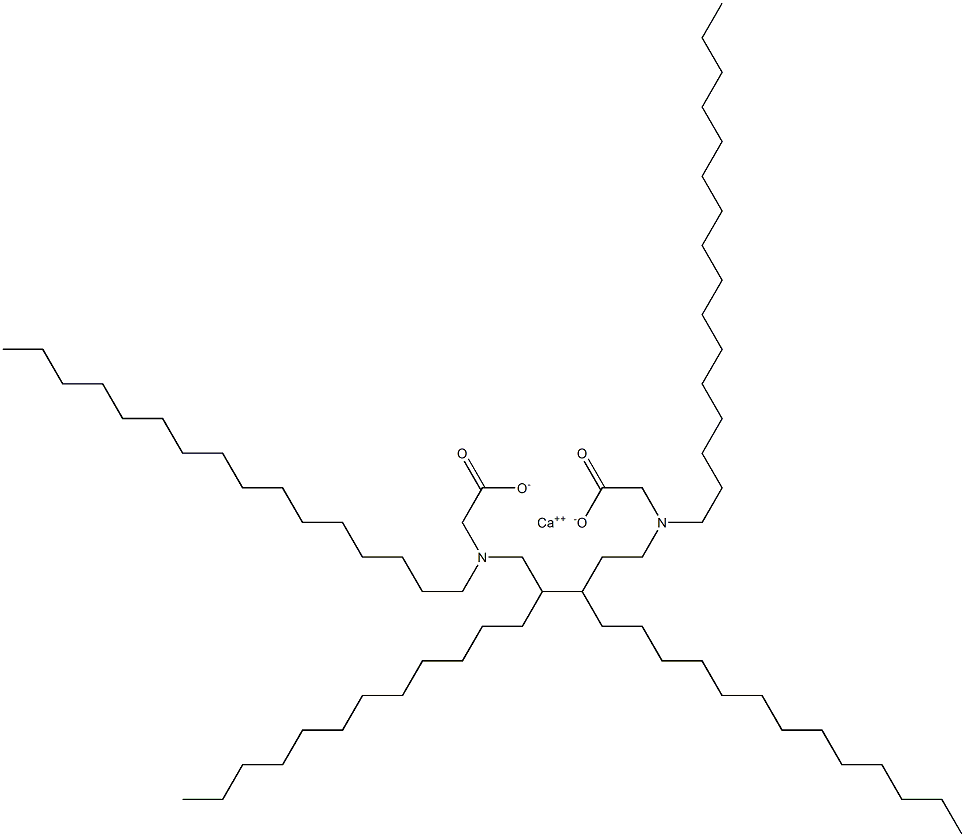 Bis[N,N-dihexadecylglycine]calcium salt Struktur