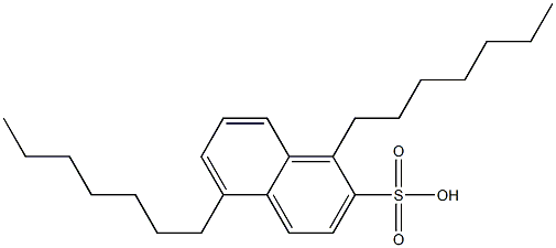 1,5-Diheptyl-2-naphthalenesulfonic acid Struktur