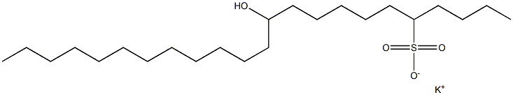 11-Hydroxytricosane-5-sulfonic acid potassium salt Struktur