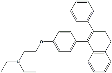 [2-[p-(2-Phenyl-3,4-dihydronaphthalen-1-yl)phenoxy]ethyl]diethylamine Struktur