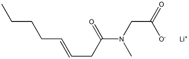 N-Methyl-N-(3-octenoyl)glycine lithium salt Struktur