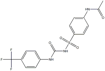 1-(4-Acetylaminophenylsulfonyl)-3-(4-trifluoromethylphenyl)urea Struktur