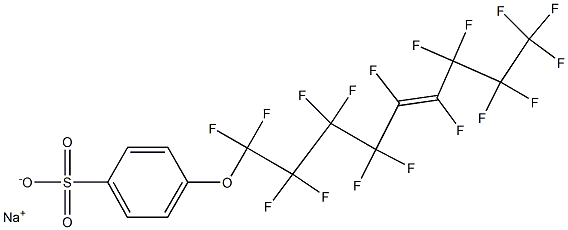 4-[(Heptadecafluoro-5-nonenyl)oxy]benzenesulfonic acid sodium salt Struktur