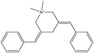 3,5-Dibenzylidene-1,1-dimethylpiperidinium Struktur