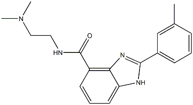 2-(3-Methylphenyl)-N-[2-(dimethylamino)ethyl]-1H-benzimidazole-4-carboxamide Struktur