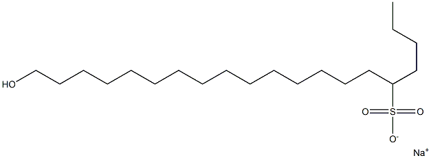 20-Hydroxyicosane-5-sulfonic acid sodium salt Struktur