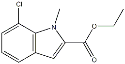 7-Chloro-1-methyl-1H-indole-2-carboxylic acid ethyl ester Struktur