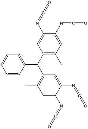 Bis(3,4-diisocyanato-6-methylphenyl)phenylmethane Struktur