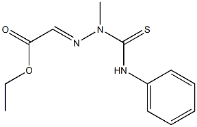 (2-Methyl-4-phenylthiosemicarbazono)acetic acid ethyl ester Struktur