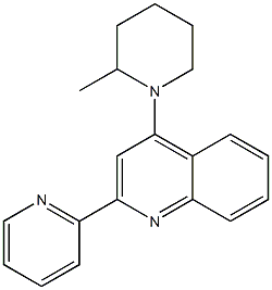 4-(2-Methyl-1-piperidinyl)-2-(2-pyridinyl)quinoline Struktur