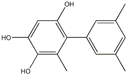 6-Methyl-5-(3,5-dimethylphenyl)benzene-1,2,4-triol Struktur