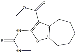 2-(3-Methylthioureido)-5,6,7,8-tetrahydro-4H-cyclohepta[b]thiophene-3-carboxylic acid methyl ester Struktur