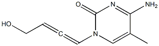 1-(4-Hydroxy-1,2-butadienyl)-5-methylcytosine Struktur