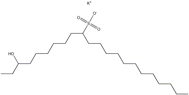 3-Hydroxydocosane-10-sulfonic acid potassium salt Struktur