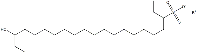 19-Hydroxyhenicosane-3-sulfonic acid potassium salt Struktur