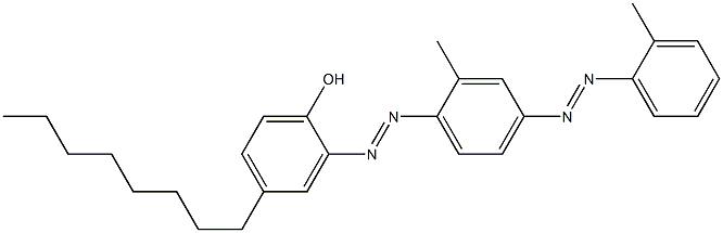 2-[[2-Methyl-4-(2-methylphenylazo)phenyl]azo]-4-octylphenol Struktur