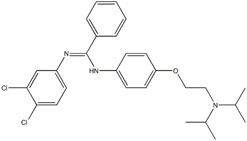 N'-(3,4-Dichlorophenyl)-N-[4-[2-(diisopropylamino)ethoxy]phenyl]benzamidine Struktur