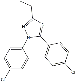 1,5-Bis(4-chlorophenyl)-3-ethyl-1H-1,2,4-triazole Struktur