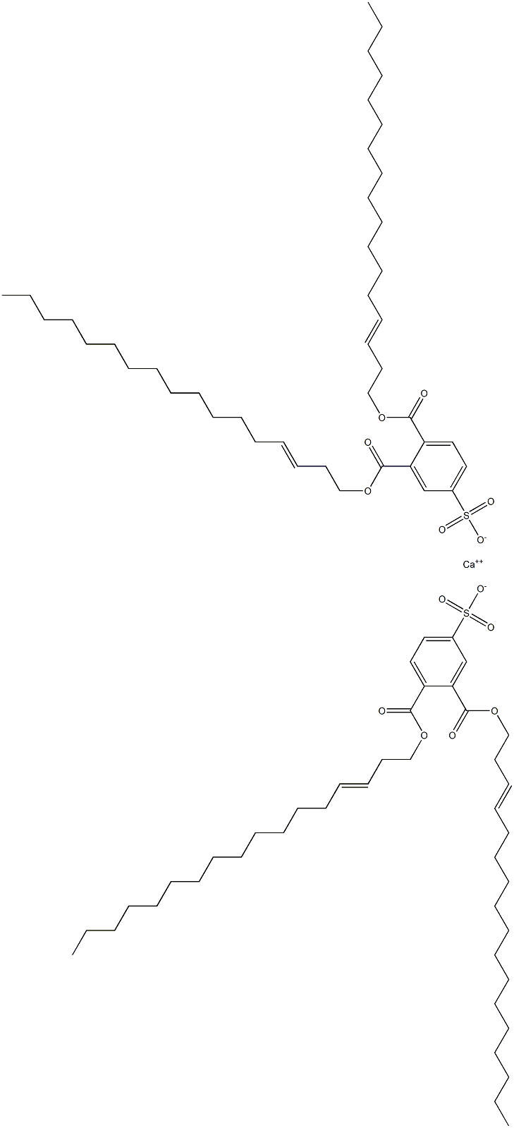 Bis[3,4-di(3-heptadecenyloxycarbonyl)benzenesulfonic acid]calcium salt Struktur