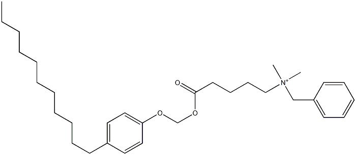 N,N-Dimethyl-N-benzyl-N-[4-[[(4-undecylphenyloxy)methyl]oxycarbonyl]butyl]aminium Struktur