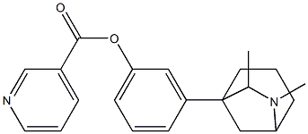 3-(6,7-Dimethyl-6-azabicyclo[3.2.1]octan-1-yl)phenol 3-pyridinecarboxylate Struktur