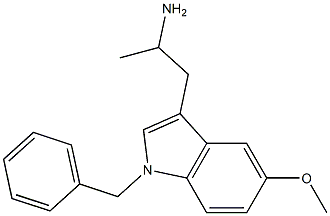 3-(2-Aminopropyl)-1-benzyl-5-methoxy-1H-indole Struktur