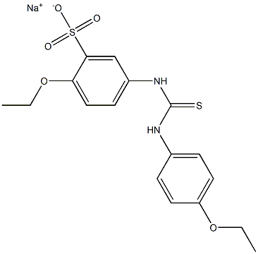 2-Ethoxy-5-[3-(p-ethoxyphenyl)thioureido]benzenesulfonic acid sodium salt Struktur