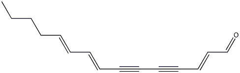 (2E,8E,10E)-2,8,10-Pentadecatriene-4,6-diyn-1-al Struktur