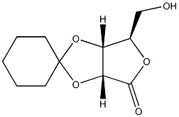 (3aR,6R,6aR)-6-(Hydroxymethyl)tetrahydrospiro[furo[3,4-d]-1,3-dioxole-2,1'-cyclohexane]-4-one Struktur