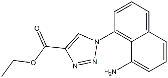 1-(8-Amino-1-naphtyl)-1H-1,2,3-triazole-4-carboxylic acid ethyl ester Struktur