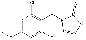 1-(2,6-Dichloro-4-methoxybenzyl)-1,3-dihydro-2H-imidazole-2-thione Struktur