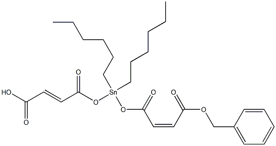 3,3'-[Dihexylstannanediylbis(oxycarbonyl)]bis[(Z)-acrylic acid benzyl] ester Struktur