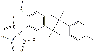 2,3-Dimethyl-2-(4-methylphenyl)-3-(4-methoxy-3-trinitromethylphenyl)butane Struktur