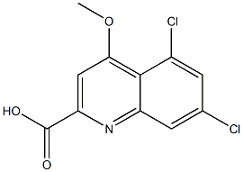 5,7-Dichloro-4-methoxyquinoline-2-carboxylic acid Struktur