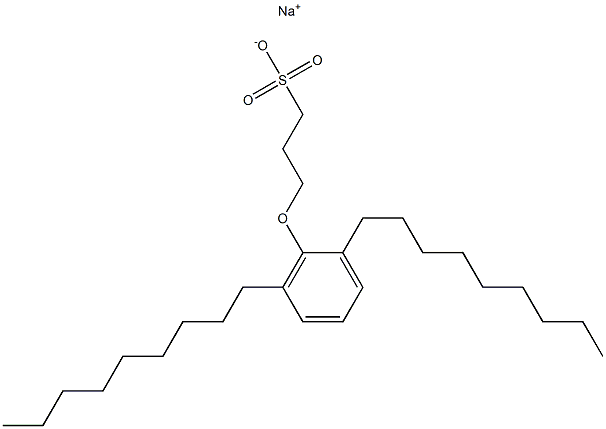 3-(2,6-Dinonylphenoxy)propane-1-sulfonic acid sodium salt Struktur