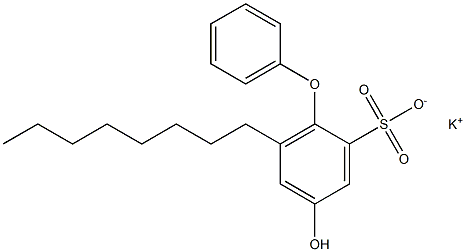 4-Hydroxy-6-octyl[oxybisbenzene]-2-sulfonic acid potassium salt Struktur