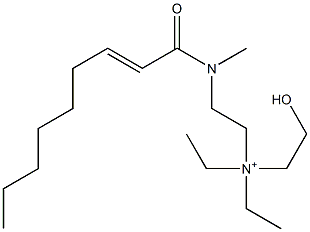 2-[N-Methyl-N-(2-nonenoyl)amino]-N,N-diethyl-N-(2-hydroxyethyl)ethanaminium Struktur