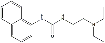 3-[2-(Diethylamino)ethyl]-1-(1-naphtyl)urea Struktur